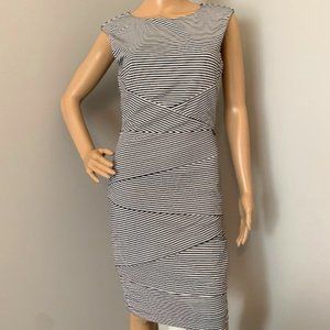 White House/ Black Market dress, NWT, size 6, black and white stripe